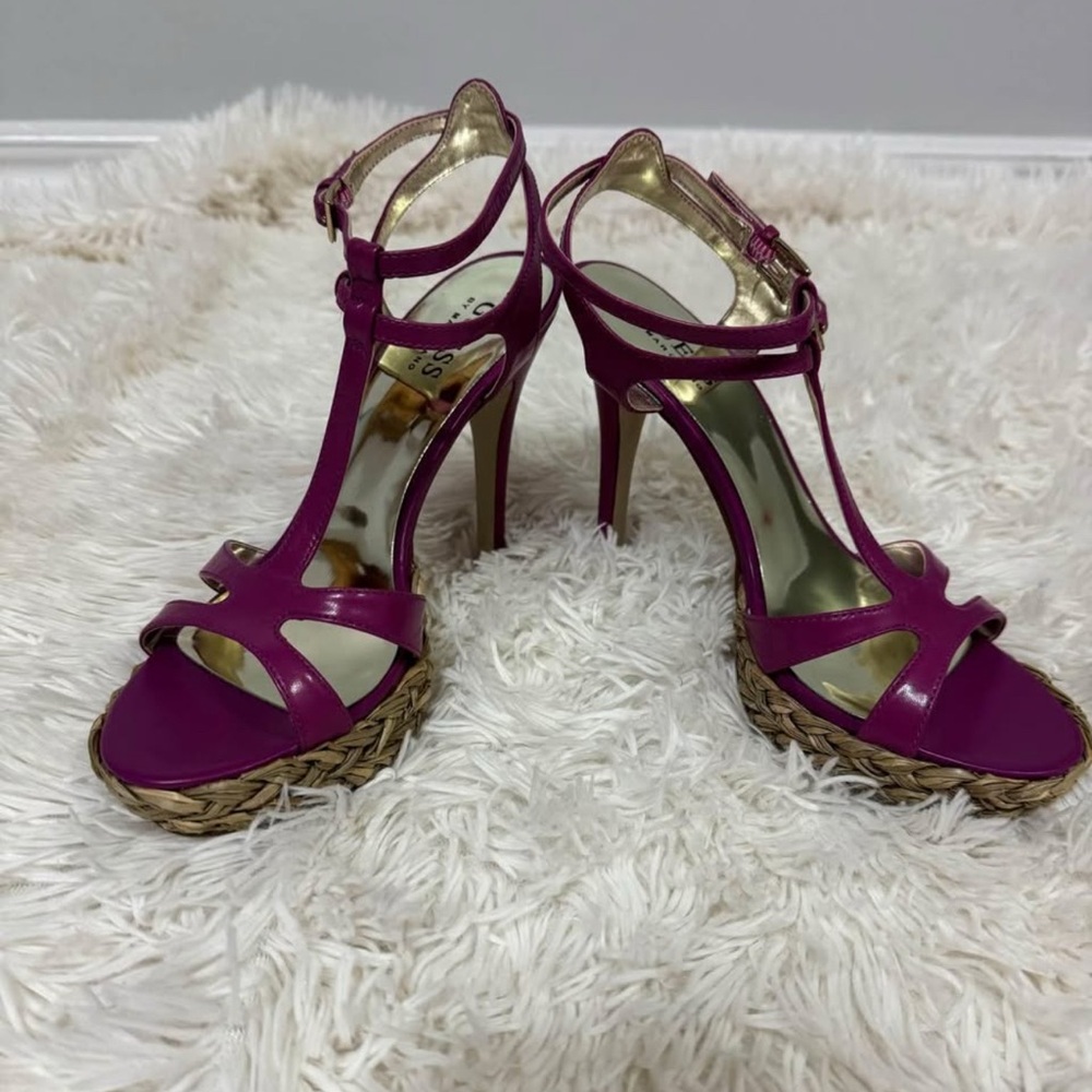 Guess Pink and Brown Elegant Heels
